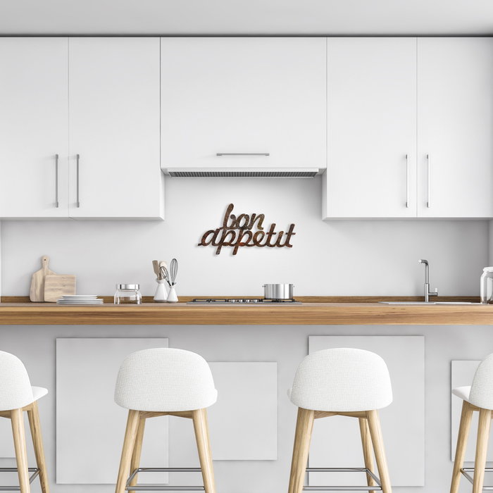 Wallity Rusty Bon Appetit Escultura de pared de metal